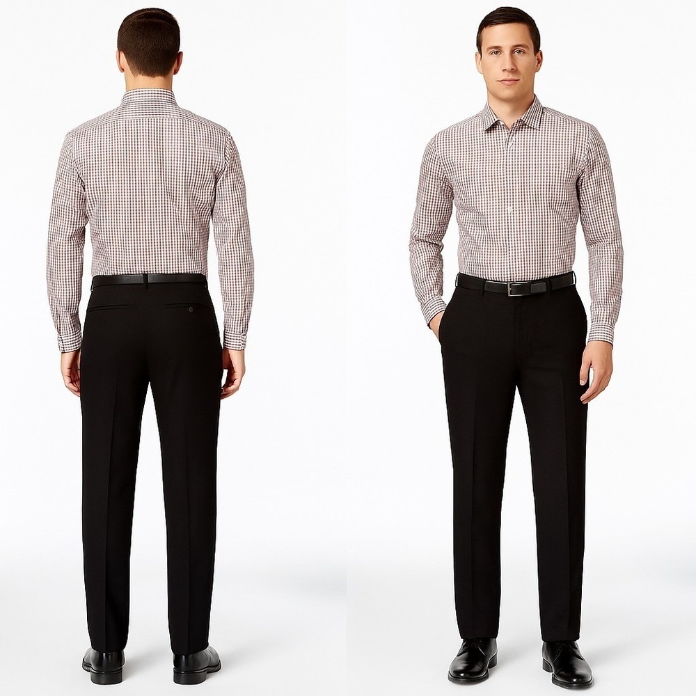 Calvin Klein Men's Slim-Fit Performance Dress Pants Black Size 36x29 Stretch